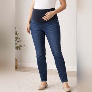 Sonoma Maternity Jeans Size 14 Dark Wash Full Belly Panel Skinny #2016